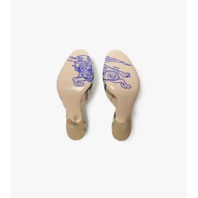 Sandalias altas Mews con estampado de cuadros 
