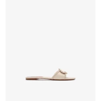 Sandalias de cuero con sello del caballero