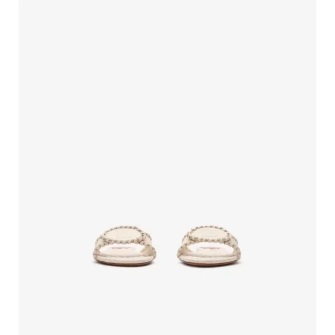 Sandalias de cuero con sello del caballero