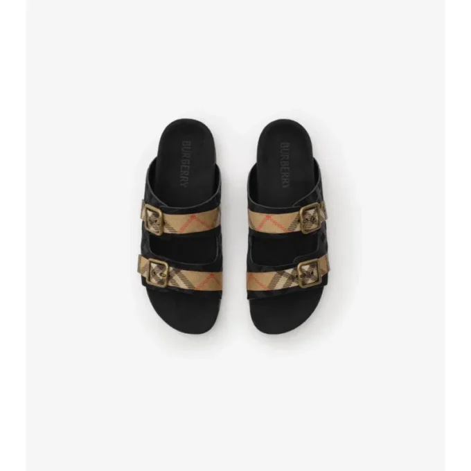 Sandalias Urchin de ante con estampado de cuadros