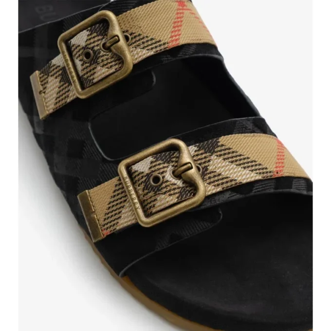 Sandalias Urchin de ante con estampado de cuadros