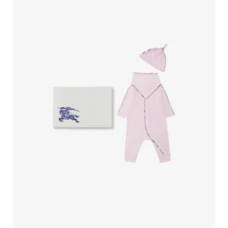 Set de regalo para bebé de tres piezas de algodón elástico