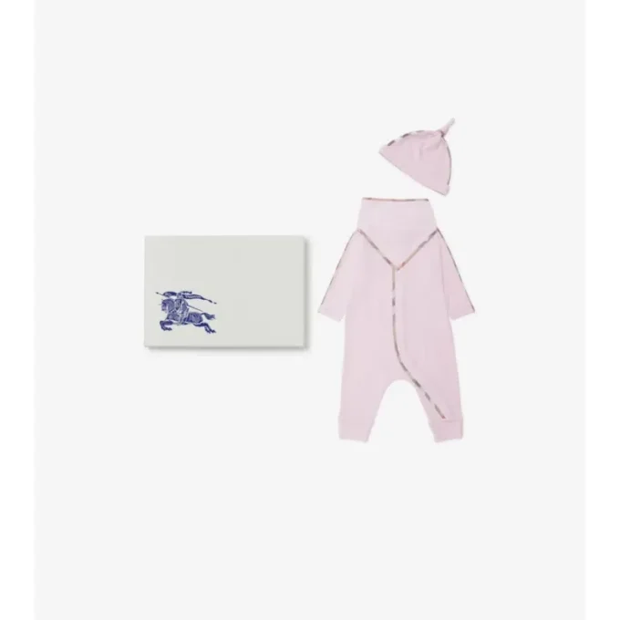Set de regalo para bebé de tres piezas de algodón elástico