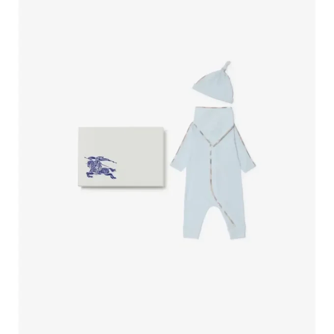Set de regalo para bebé de tres piezas de algodón elástico