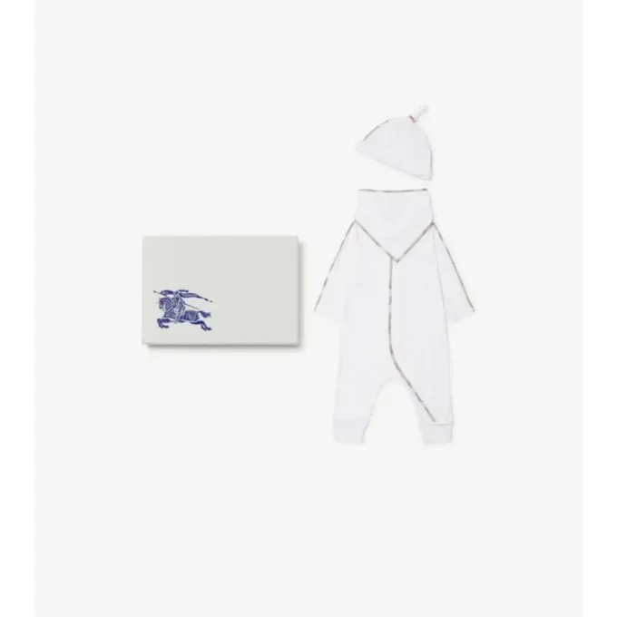 Set de regalo para bebé de tres piezas de algodón elástico