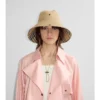 Sombrero de gabardina con ala a cuadros