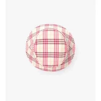 Sombrero de pescador de algodón a cuadros