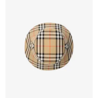 Sombrero de pescador de algodón a cuadros