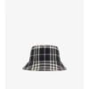 Sombrero de pescador de algodón con estampado de cuadros