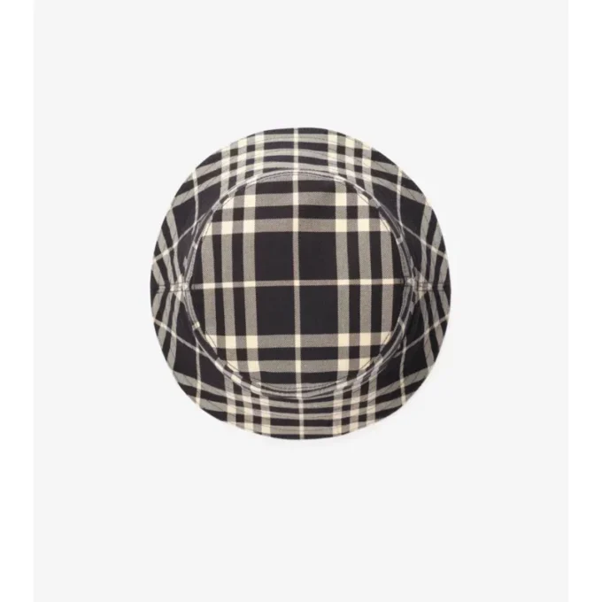 Sombrero de pescador de algodón con estampado de cuadros