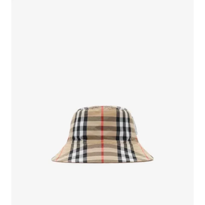 Sombrero de pescador reversible de algodón