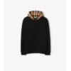 Sudadera con capucha de algodón a cuadros
