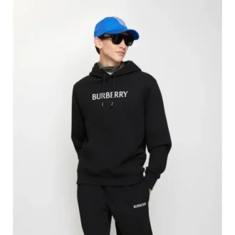 Sudadera con capucha de algodón con logotipo