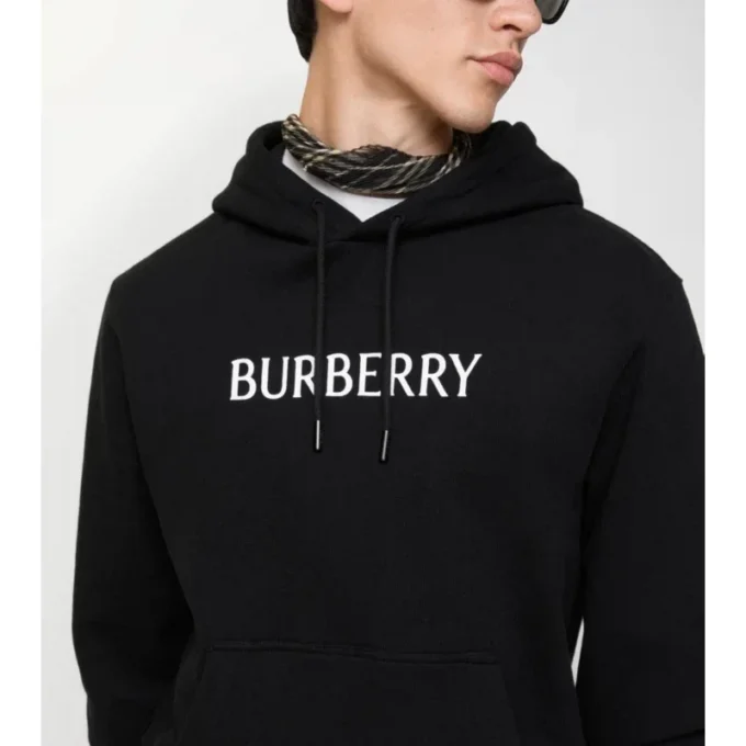 Sudadera con capucha de algodón con logotipo
