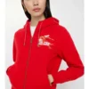 Sudadera con capucha y cremallera de algodón