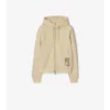 Sudadera con capucha y cremallera de algodón con estampado de cuadros