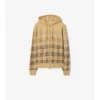 Sudadera con capucha y cremallera de algodón con estampado de cuadros degradado