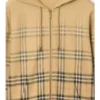 Sudadera con capucha y cremallera de algodón con estampado de cuadros degradado