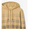 Sudadera con capucha y cremallera de algodón con estampado de cuadros degradado