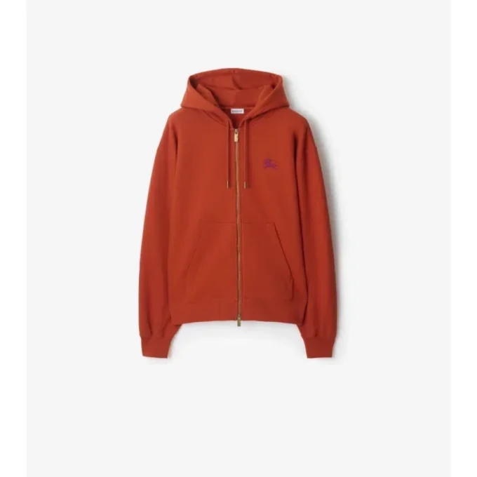 Sudadera con capucha y cremallera de algodón con logotipo gótico