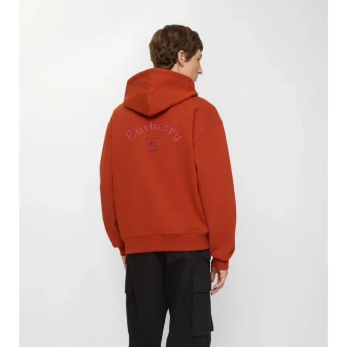 Sudadera con capucha y cremallera de algodón con logotipo gótico