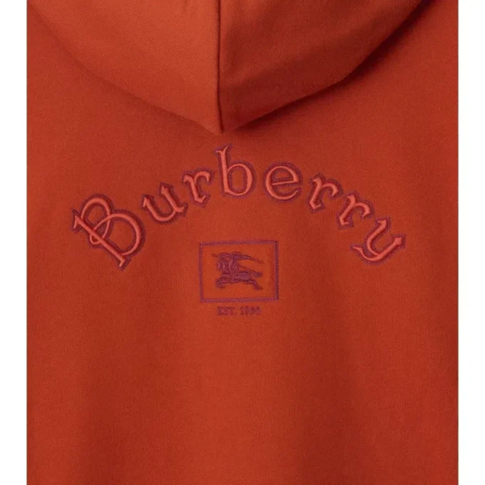 Sudadera con capucha y cremallera de algodón con logotipo gótico