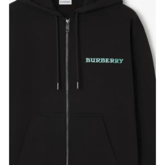 Sudadera con capucha y cremallera de algodón con logotipo Heritage