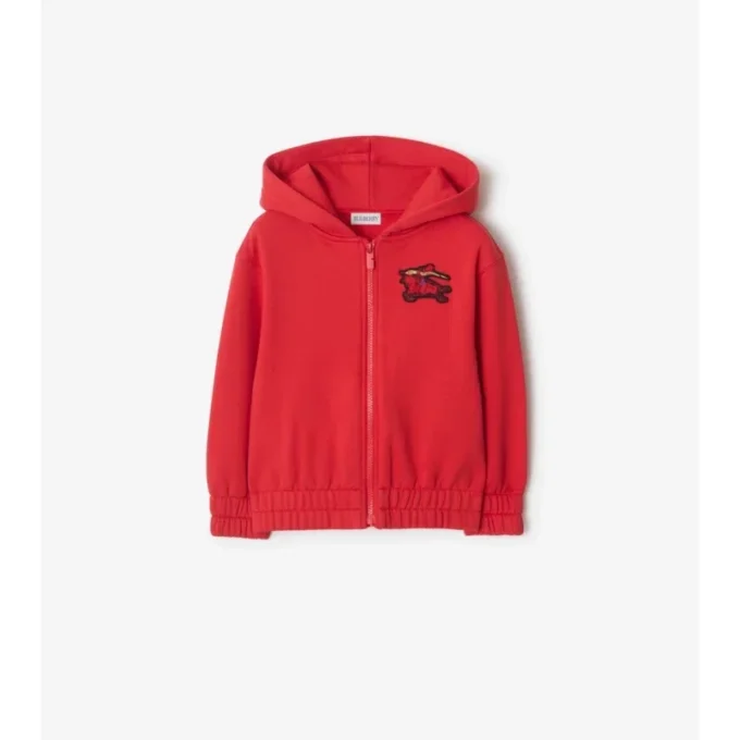 Sudadera con capucha y cremallera de algodón EKD