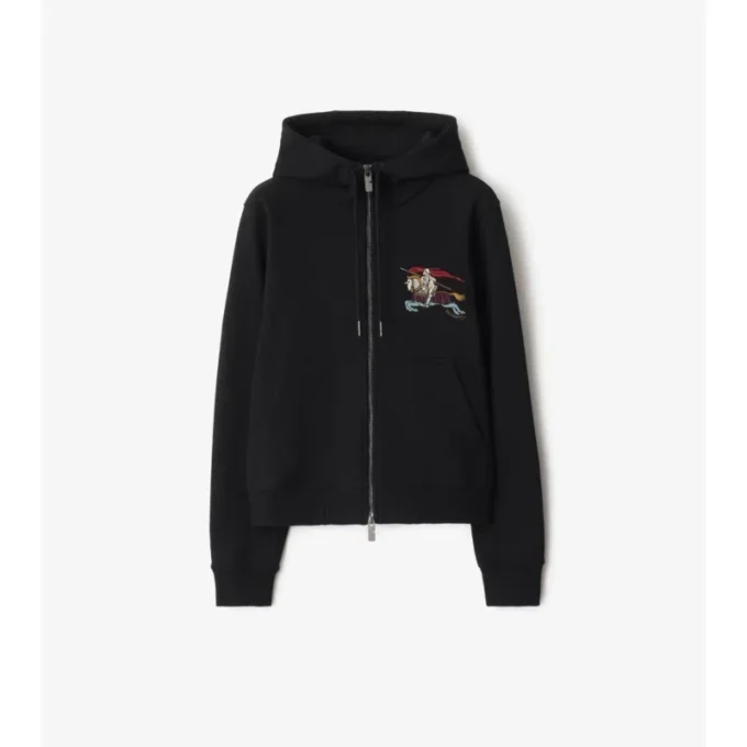 Sudadera con capucha y cremallera de algodón EKD