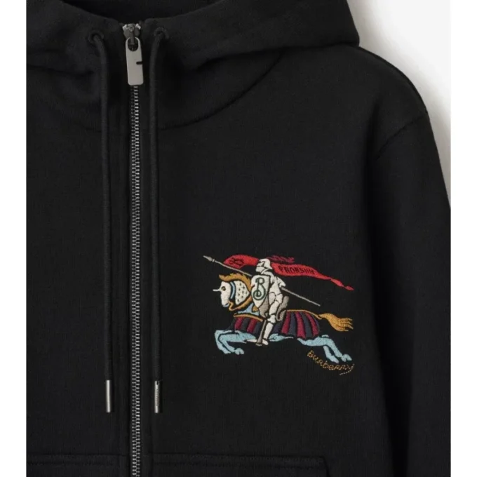 Sudadera con capucha y cremallera de algodón EKD
