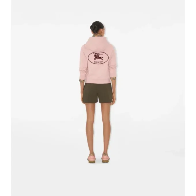 Sudadera con capucha y cremallera de algodón Knight Stamp