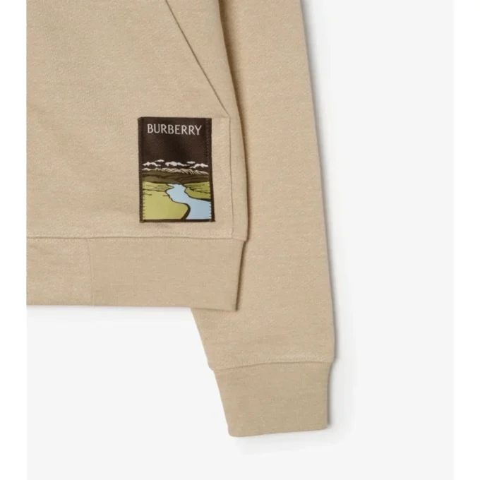 Sudadera con capucha y cremallera de algodón Landscape Label