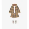 Sudadera con capucha y cremallera de lana a cuadros