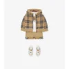 Sudadera con capucha y cremallera de lana a cuadros