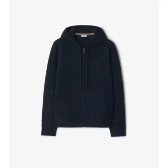 Sudadera con capucha y cremallera de mezcla de cachemira