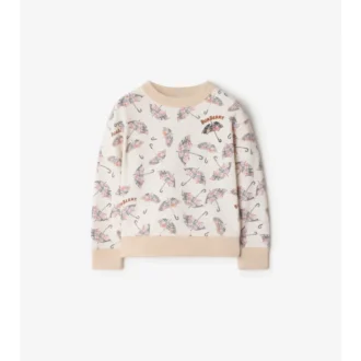 Sudadera de algodón con estampado de paraguas