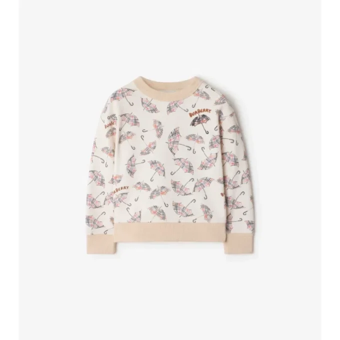 Sudadera de algodón con estampado de paraguas