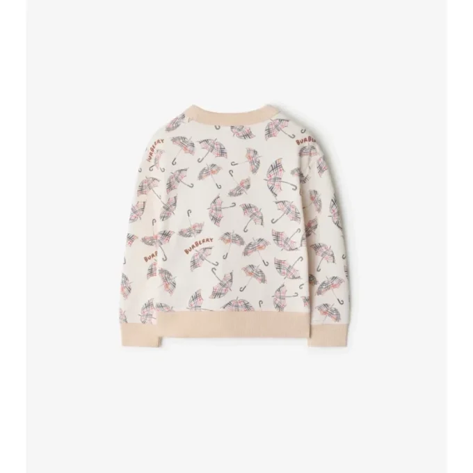 Sudadera de algodón con estampado de paraguas