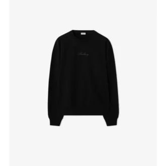 Sudadera de algodón con logotipo en cursiva