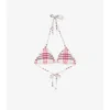 Top de bikini a cuadros