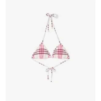 Top de bikini a cuadros