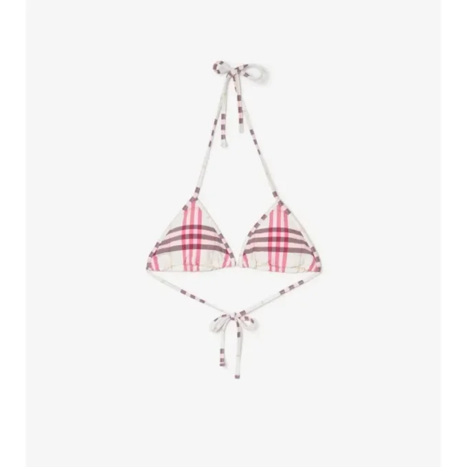 Top de bikini a cuadros
