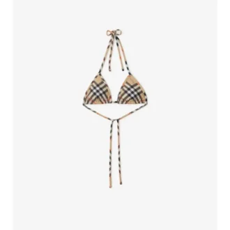 Top de bikini a cuadros