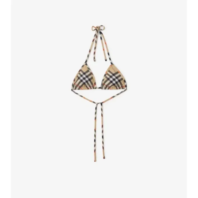 Top de bikini a cuadros