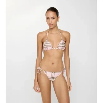 Top de bikini a cuadros
