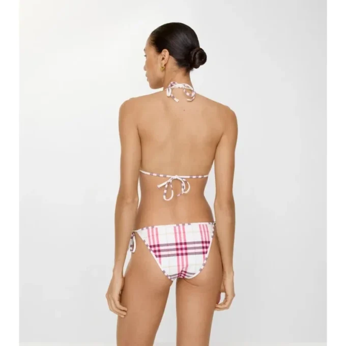 Top de bikini a cuadros