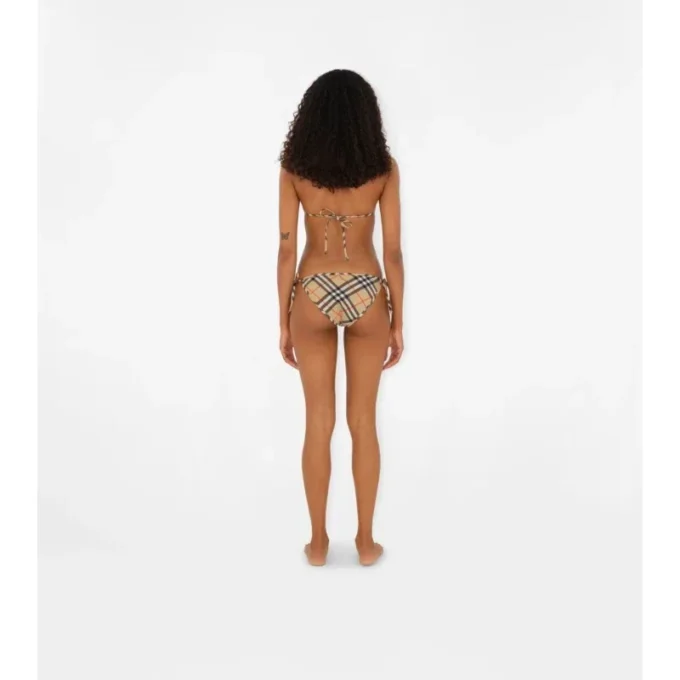 Top de bikini a cuadros