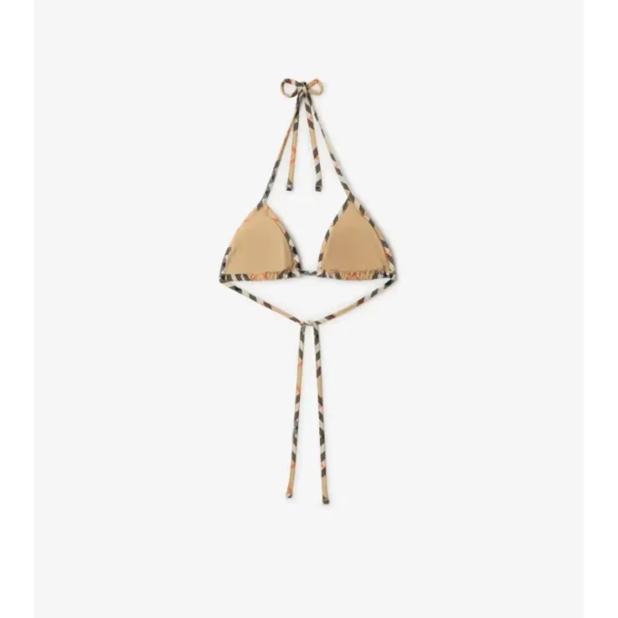 Top de bikini a cuadros