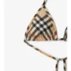 Top de bikini a cuadros