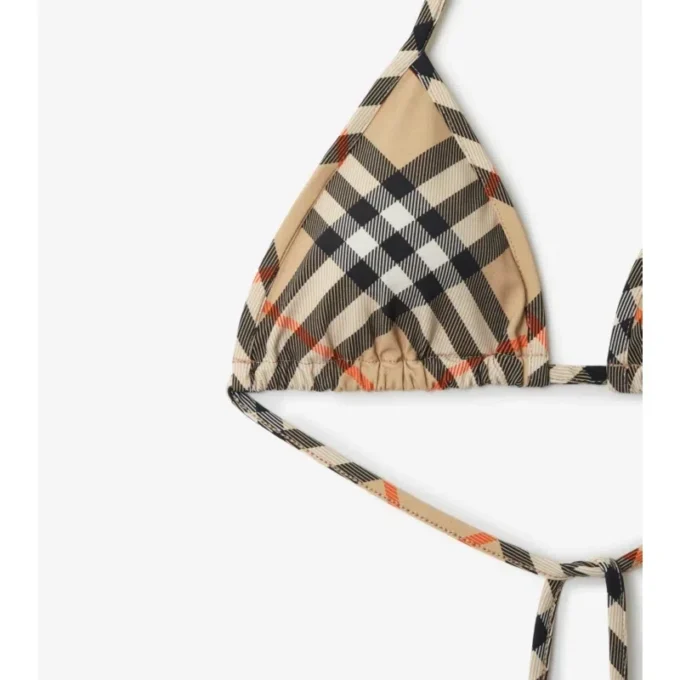 Top de bikini a cuadros